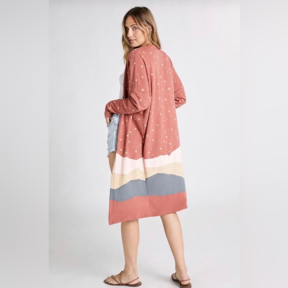 Wildfox Cardigan Long Sweater XS 
Desert Night Sky Loraine